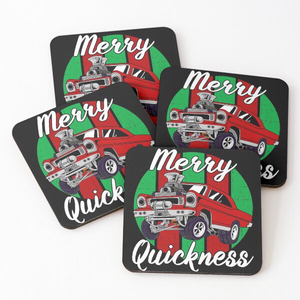 Item preview, Merry Quickness Funny Christmas Vintage Hotrod Muscle Car designed and sold by CharJens.
