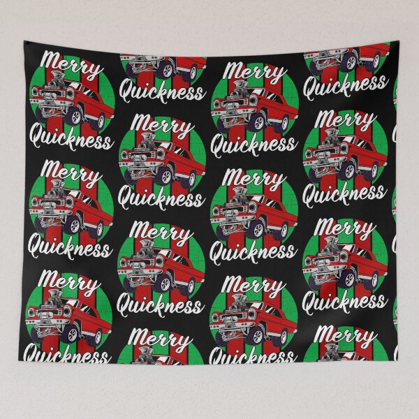 Item preview, Merry Quickness Funny Christmas Vintage Hotrod Muscle Car designed and sold by CharJens.