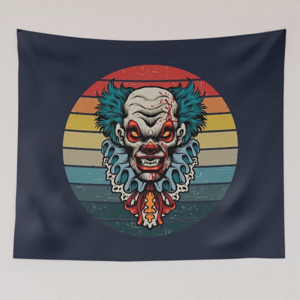 Item preview, Not Friendly Do Not Touch - Social Distancing Retro Vintage Sunset Scary Clown Design Gift Idea For Halloween designed and sold by Prince - Bestseller ★★★★★.