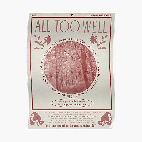 All Too Well Poster
