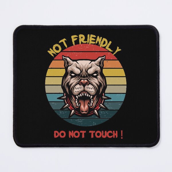 Item preview, Retro Vintage Sunset Not Friendly Do Not Touch - Funny Social Distancing Dog Design Gift Idea For Halloween designed and sold by Prince - Bestseller ★★★★★.