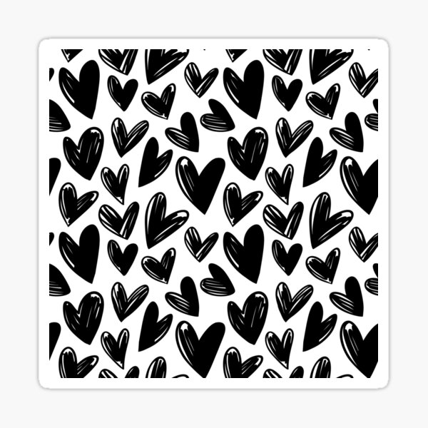 Black hearts Sticker