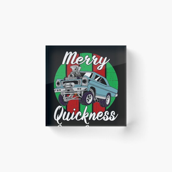 Item preview, Merry Quickness Funny Christmas Vintage Hotrod Muscle Car designed and sold by CharJens.