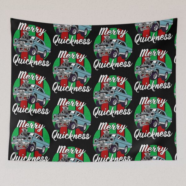 Item preview, Merry Quickness Funny Christmas Vintage Hotrod Muscle Car designed and sold by CharJens.