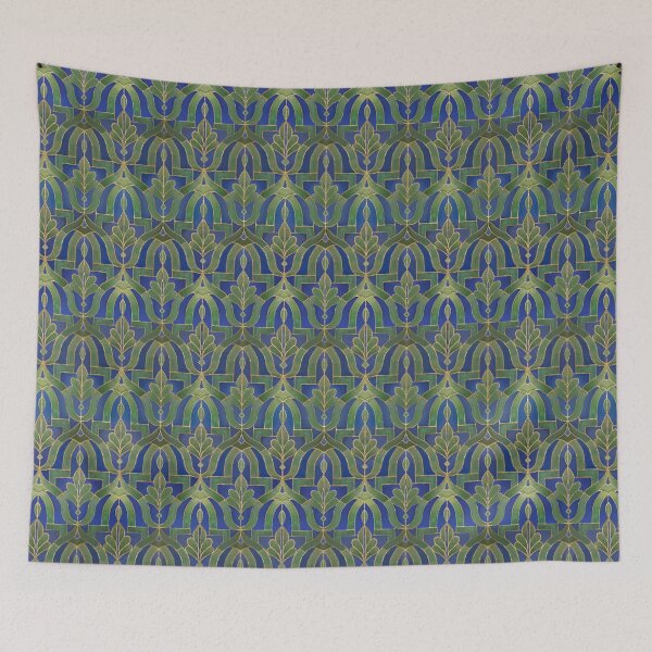 Item preview, Architectural Botanical blue, green designed and sold by LisetteBaron.