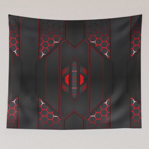 Item preview, abstract-metallic-red-black-background-with-contrast-stripes-abstract-vector-graphic-tech-innovation-concept. designed and sold by taherismail.