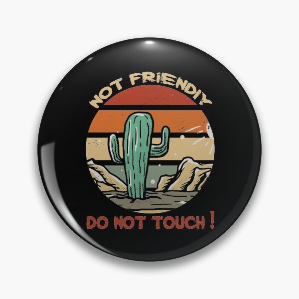 Item preview, Not Friendly Do Not Touch - Funny Social Distancing Retro Vintage Subset Cactus Design Gift Idea designed and sold by Prince - Bestseller ★★★★★.