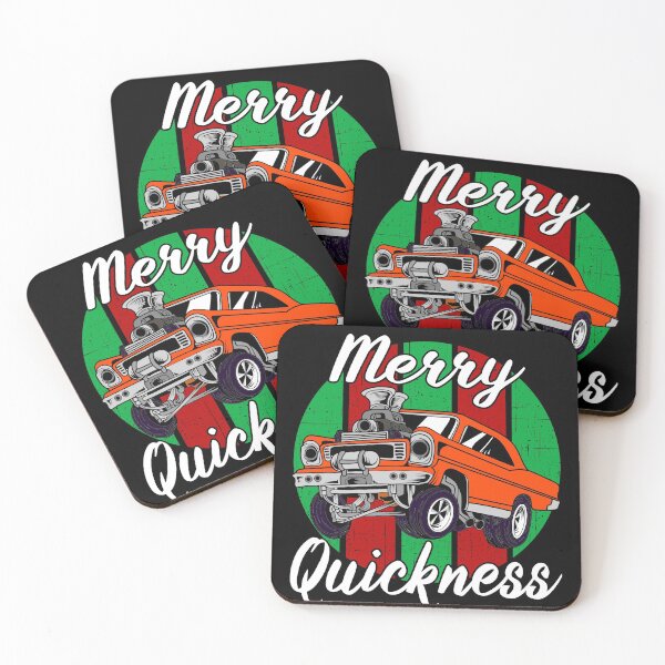 Item preview, Merry Quickness Funny Christmas Vintage Hotrod Muscle Car designed and sold by CharJens.