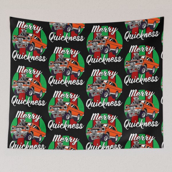 Item preview, Merry Quickness Funny Christmas Vintage Hotrod Muscle Car designed and sold by CharJens.