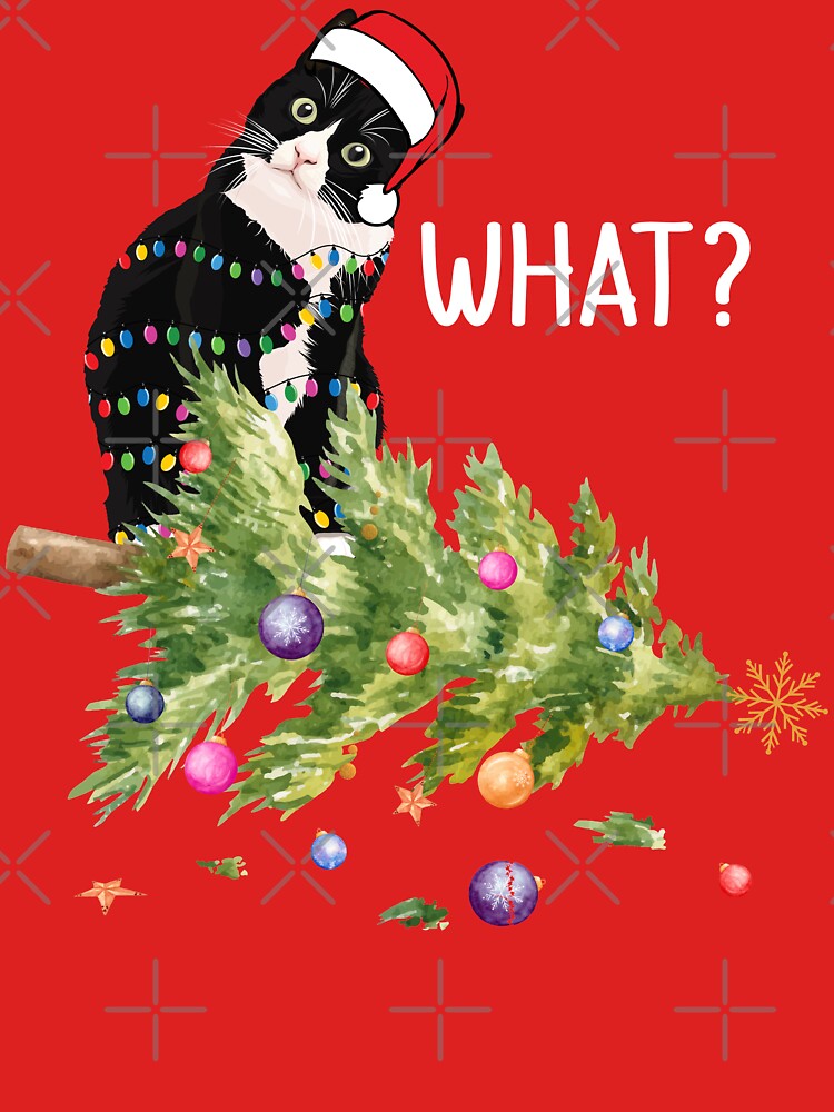 funny cat christmas tree