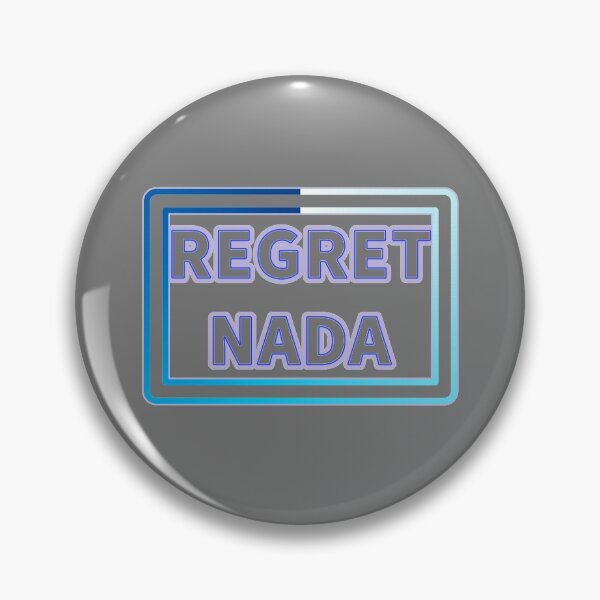 Item preview, "Regret Nada" second version aesthetic text beautifully designed by Code03.  designed and sold by Code03.