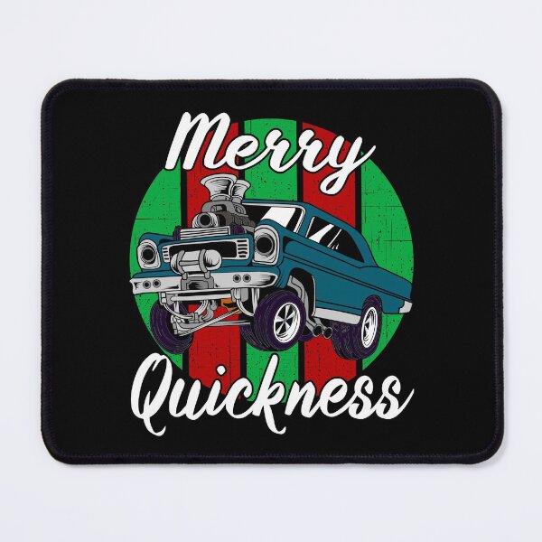 Item preview, Merry Quickness Funny Christmas Vintage Hotrod Muscle Car designed and sold by CharJens.