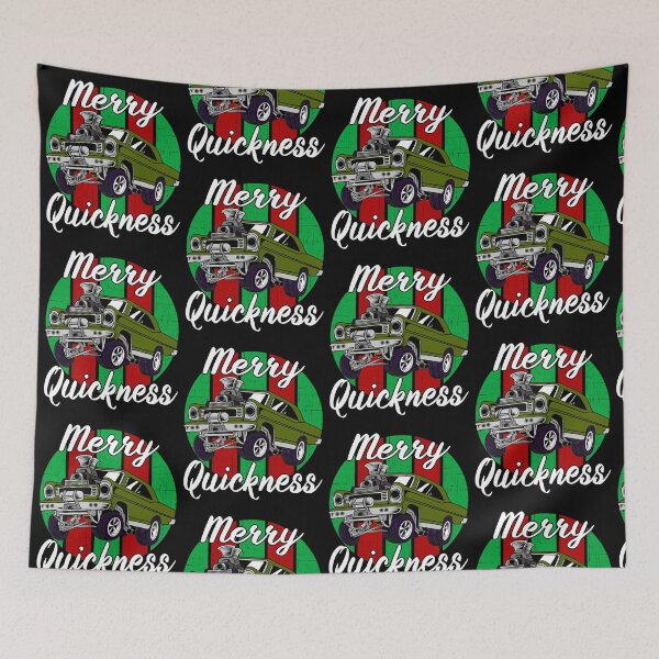 Item preview, Merry Quickness Funny Christmas Vintage Hotrod Muscle Car designed and sold by CharJens.