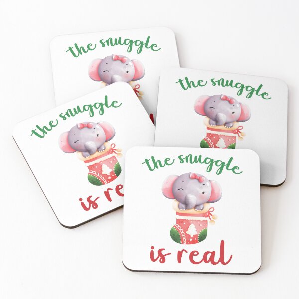 Item preview, The snuggle is real, Baby Elephant, Christmas designed and sold by stickmeok.