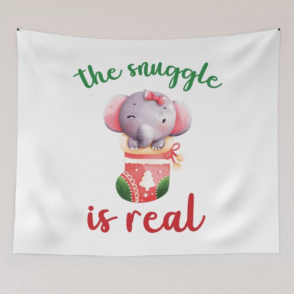 Item preview, The snuggle is real, Baby Elephant, Christmas designed and sold by stickmeok.