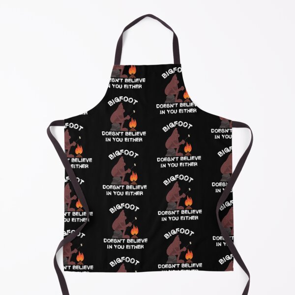 Item preview, Bigfoot Doesn't Believe In You Either Campfire In Black designed and sold by LuckyKermit.