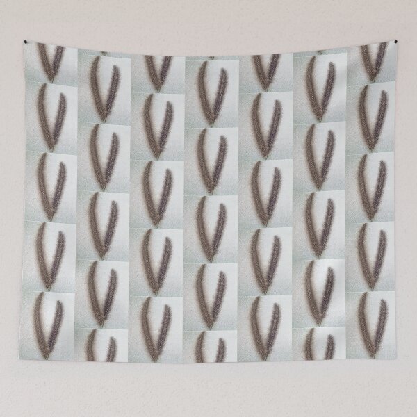 Item preview, Brown Cat's Tail Flowers on Silver designed and sold by Lurline Halliman.