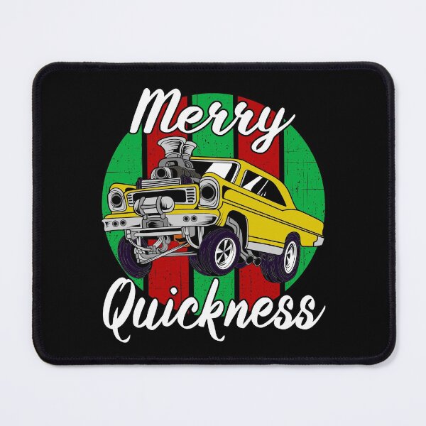 Item preview, Merry Quickness Funny Christmas Vintage Hotrod Muscle Car designed and sold by CharJens.