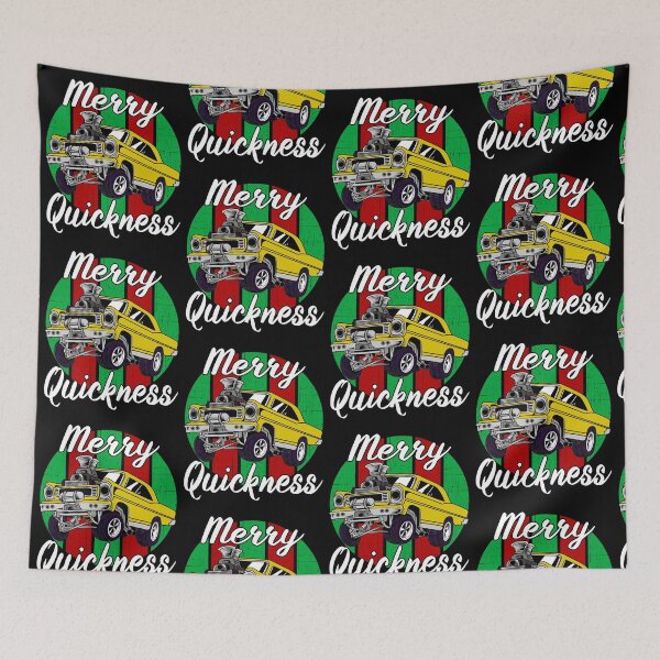 Item preview, Merry Quickness Funny Christmas Vintage Hotrod Muscle Car designed and sold by CharJens.