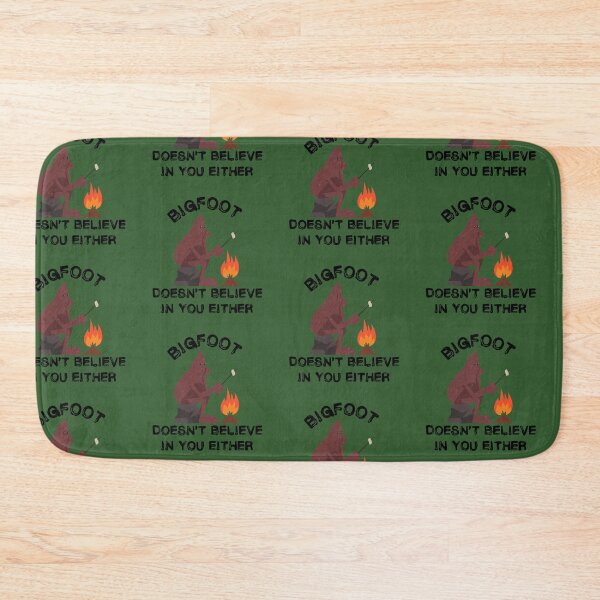 Item preview, Bigfoot Doesn't Believe In You Either Campfire In Green designed and sold by LuckyKermit.