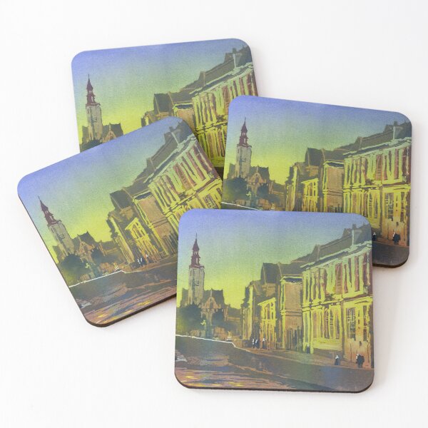 Item preview, Watercolor painting of Bruges Belgium art. designed and sold by rfoxphoto.