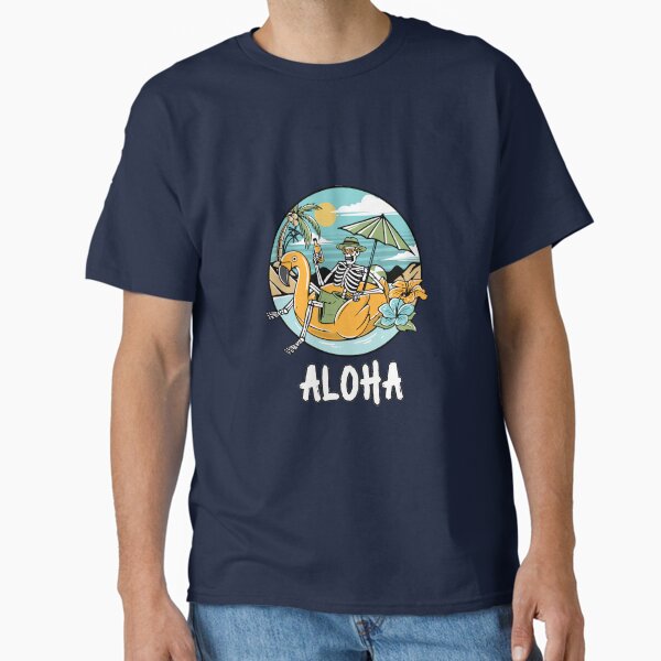 Item preview, Aloha Hawaii Relaxing Skeleton Sun Palm tree designed and sold by ComedyQuotes.