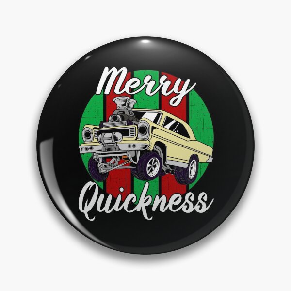 Item preview, Merry Quickness Funny Christmas Vintage Hotrod Muscle Car designed and sold by CharJens.