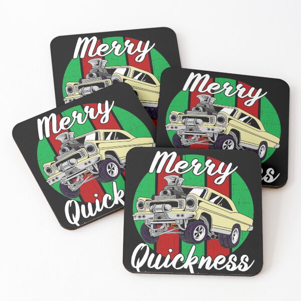 Item preview, Merry Quickness Funny Christmas Vintage Hotrod Muscle Car designed and sold by CharJens.