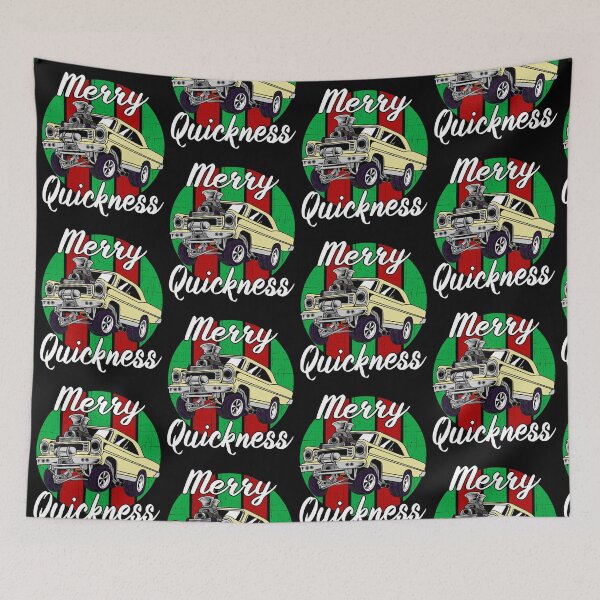 Item preview, Merry Quickness Funny Christmas Vintage Hotrod Muscle Car designed and sold by CharJens.