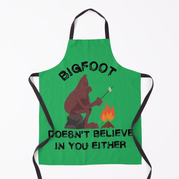 Item preview, Bigfoot Doesn't Believe In You Either Campfire In Light Green designed and sold by LuckyKermit.