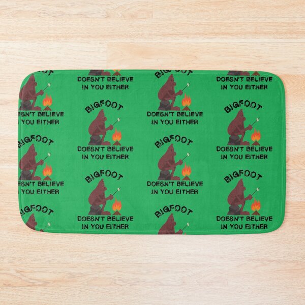 Item preview, Bigfoot Doesn't Believe In You Either Campfire In Light Green designed and sold by LuckyKermit.