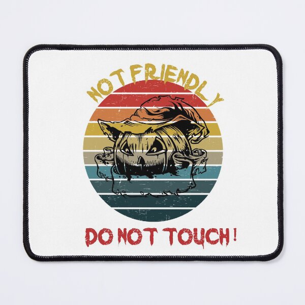 Item preview, Not Friendly Do Not Touch - Social Distancing Retro Vintage Sunset Scary Pumpkin Design Gift Idea For Halloween designed and sold by Prince - Bestseller ★★★★★.