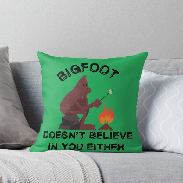Item preview, Bigfoot Doesn't Believe In You Either Campfire In Light Green designed and sold by LuckyKermit.