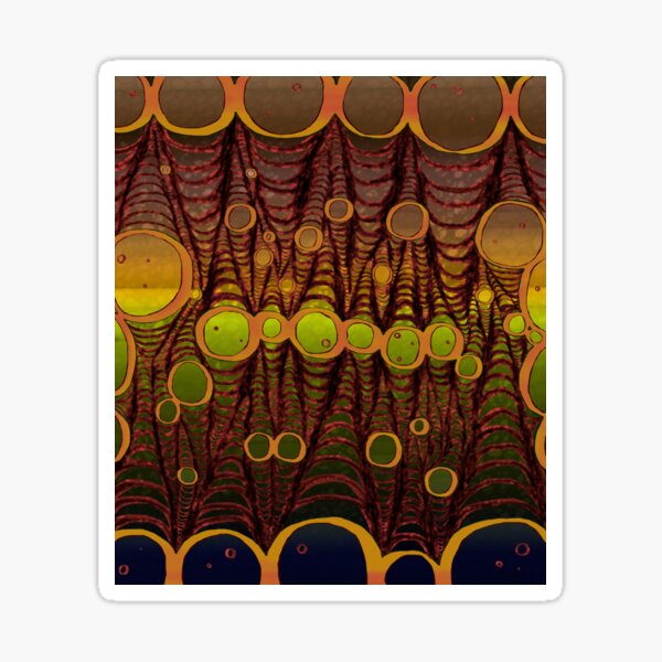 Item preview, Abstract Circles Pattern Orange Green and Tropical Colors designed and sold by BlazeraptorGirl.