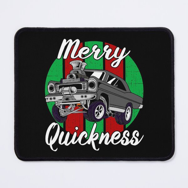 Item preview, Merry Quickness Funny Christmas Vintage Hotrod Muscle Car designed and sold by CharJens.