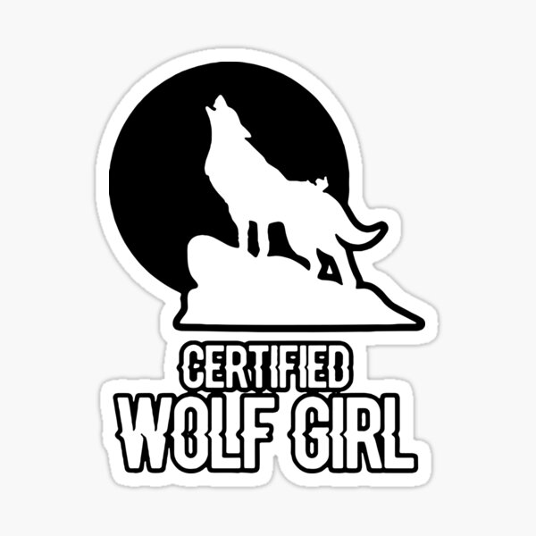 Item preview, Wolf Girl Howling Wolf full Certified Wolf Girl moon eclipse galaxy space werewolf Gift Premium Apparel Funny Holiday Xmas designed and sold by DesignByHeartUK.