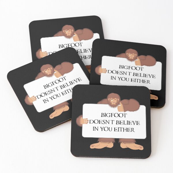 Item preview, Bigfoot Doesn't Believe In You Either Whiteboard In Black designed and sold by LuckyKermit.