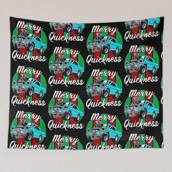 Item preview, Merry Quickness Funny Christmas Vintage Hotrod Muscle Car designed and sold by CharJens.