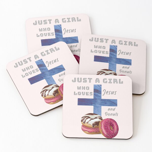 Item preview, Just A Girl Who Loves Jesus and Donuts! designed and sold by TheKingdomAttic.