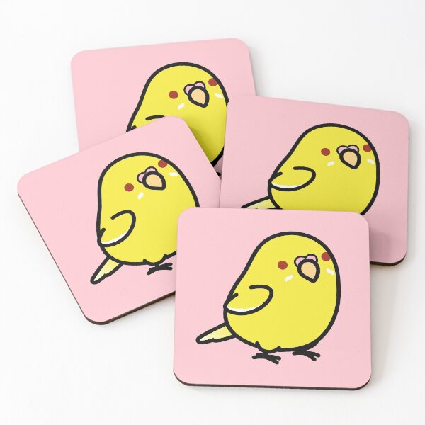 Item preview, Chubby Yellow Lutino Budgie Red Eyes designed and sold by birdhism.