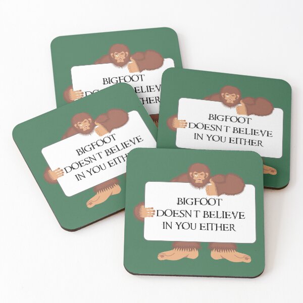 Item preview, Bigfoot Doesn't Believe In You Either Whiteboard In Dark Green designed and sold by LuckyKermit.