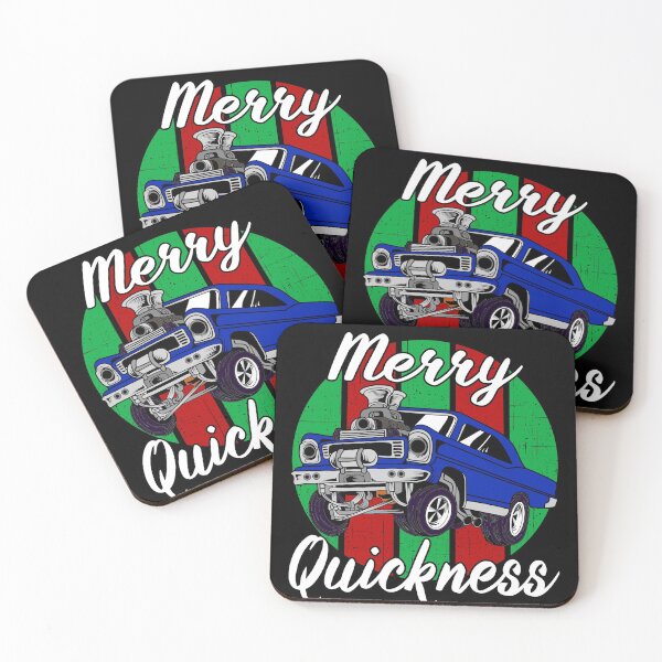 Item preview, Merry Quickness Funny Christmas Vintage Hotrod Muscle Car designed and sold by CharJens.