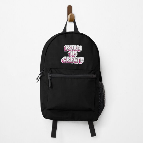 Item preview, "Born to Create" Inspirational Quote Pink Monochrome Text designed and sold by Tatyana Deniz.