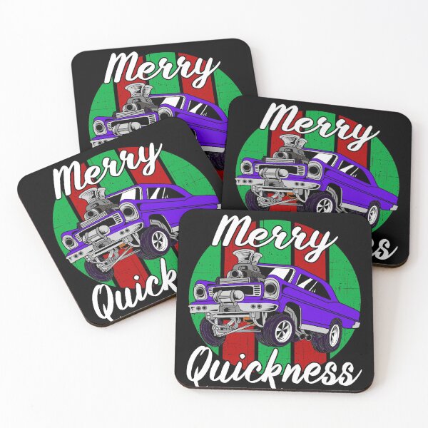 Item preview, Merry Quickness Funny Christmas Vintage Hotrod Muscle Car designed and sold by CharJens.