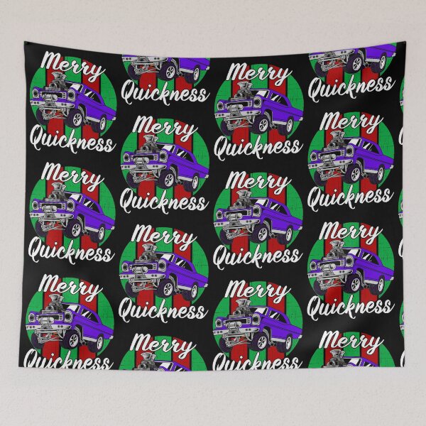Item preview, Merry Quickness Funny Christmas Vintage Hotrod Muscle Car designed and sold by CharJens.