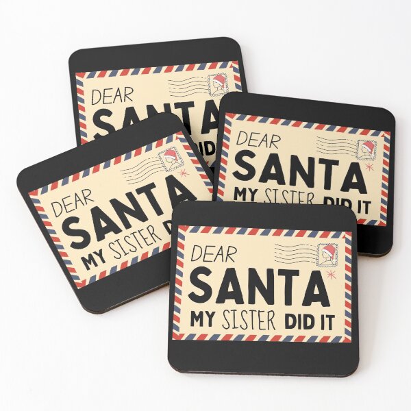 Item preview, Dear Santa my sister did it - Naughty or nice - Funny Merry Christmas designed and sold by For the love of Pixels.