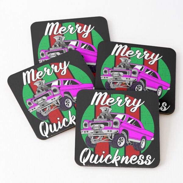 Item preview, Merry Quickness Funny Christmas Vintage Hotrod Muscle Car designed and sold by CharJens.