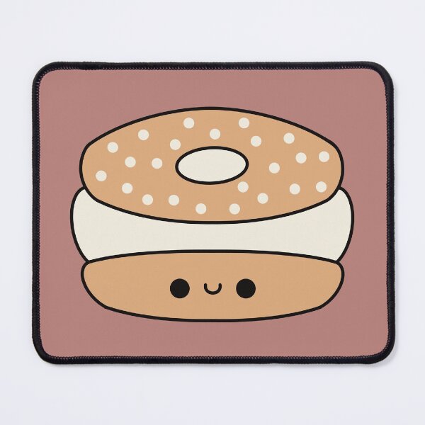 Item preview, Cute Kawaii Cream Cheese Bagel designed and sold by KawaiiByDice.