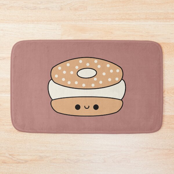 Item preview, Cute Kawaii Cream Cheese Bagel designed and sold by KawaiiByDice.