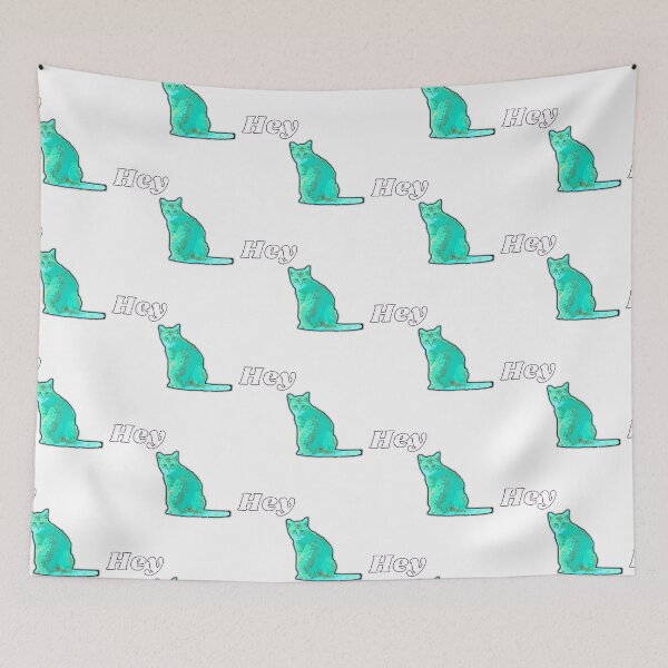 Item preview, cat says hey - flashy cat - Cat Whisperer Retro designed and sold by nasani.
